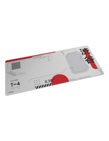 Trust GXT 759 XXL Tappetino per mouse per gioco da computer Nero, Grigio, Rosso, Bianco