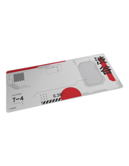 Trust GXT 759 XXL Tappetino per mouse per gioco da computer Nero, Grigio, Rosso, Bianco