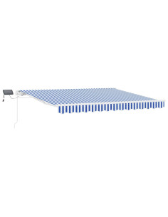 Tenda Retrattile Blu e Bianco 350 x 250 cm 2