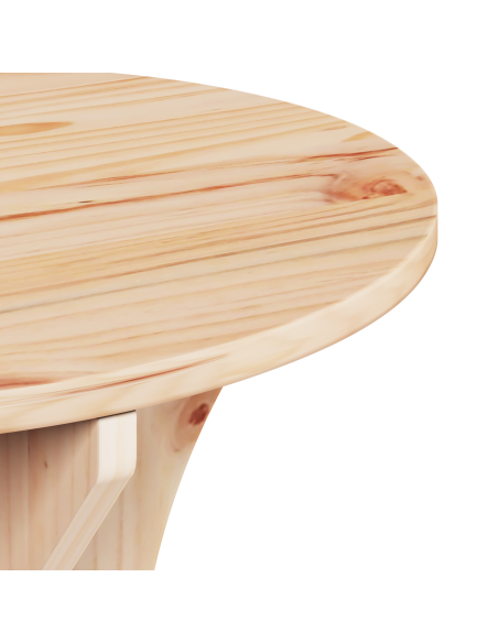 Tavolino da salotto 2 pcs Naturale Legno di pino massello