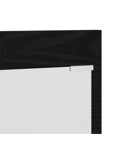 Appendiabiti a muro con lo scaffale Rovere Nero 70 x 10 x 90 cm