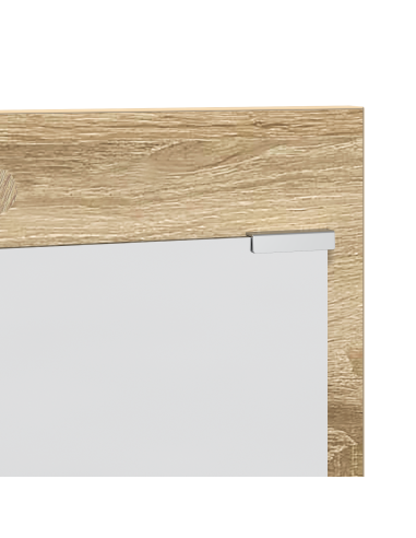 Appendiabiti a muro con specchio Rovere Sonoma 70 x 10 x 90 cm