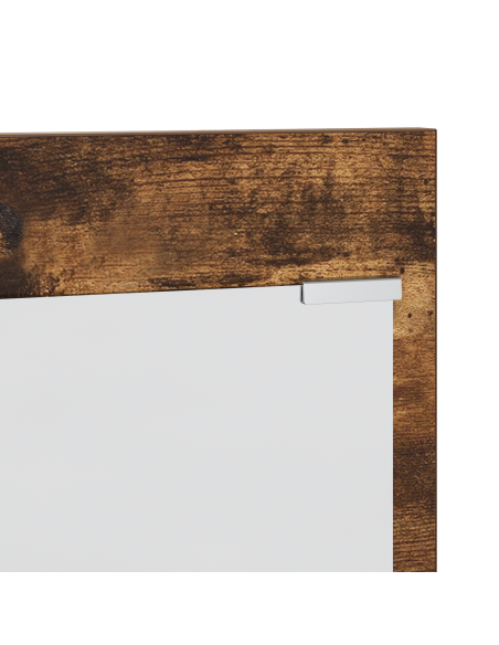 Appendiabiti a muro con lo scaffale Rovere fumé 70 x 10 x 90 cm
