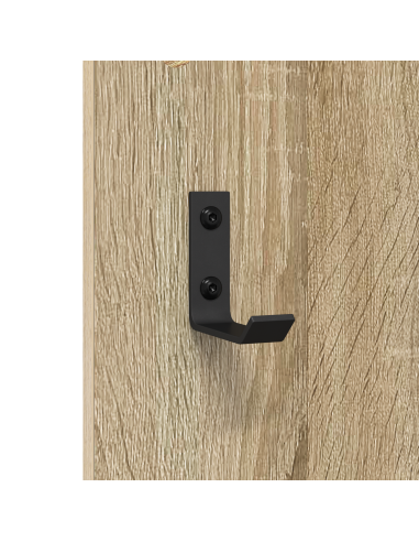 Appendiabiti a muro con specchio Rovere Sonoma 96 x 1,5 x 90 cm