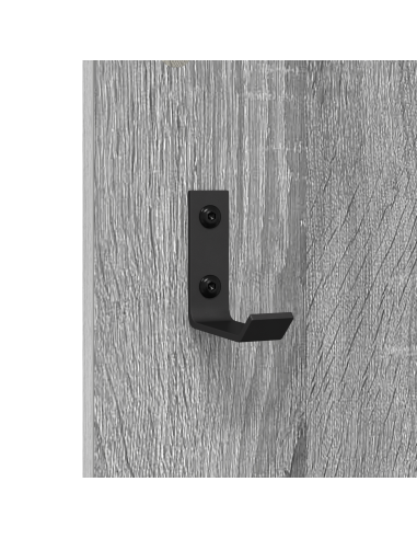 Appendiabiti a muro con specchio Grigio Sonoma 96 x 1,5 x 90 cm