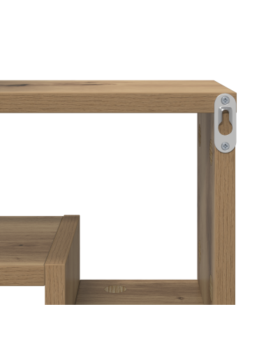 Scaffale da parete rovere artigianale 82 x 15 x 51 cm