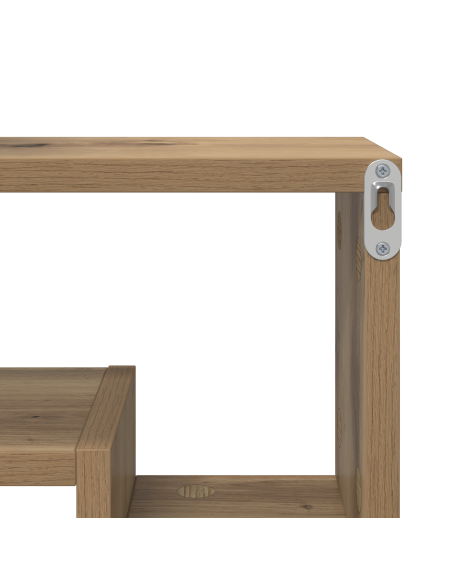 Scaffale da parete rovere artigianale 82 x 15 x 51 cm