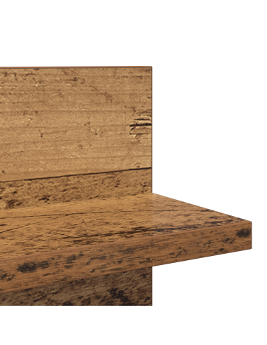 Scaffale da parete 2 pcs Legno vecchio 80 x 11,5 x 18 cm