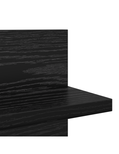 Scaffale da parete 2 pcs Rovere Nero 80 x 11,5 x 18 cm