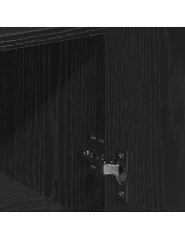 Credenza Rovere Nero 60 x 31 x 70 cm Legno multistrato