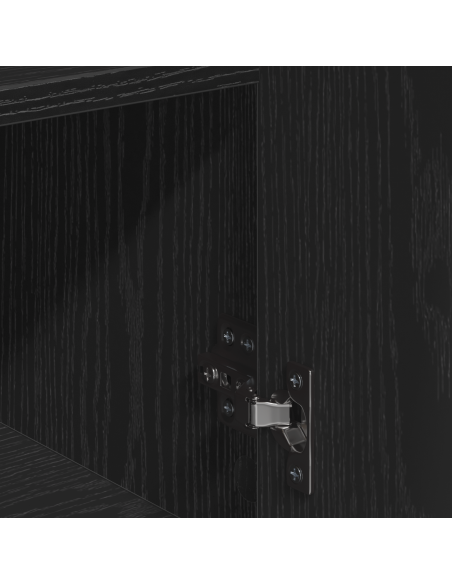 Credenza Rovere Nero 60 x 31 x 70 cm Legno multistrato