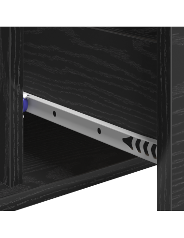 Credenza Rovere Nero 60 x 31 x 70 cm Legno multistrato