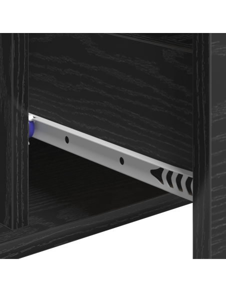 Credenza Rovere Nero 60 x 31 x 70 cm Legno multistrato