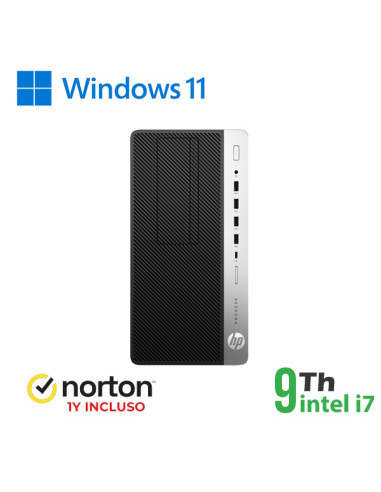 RINOVO PC HP REFURBISHED 600-800 G3 TOWER I7-9X00 DDR4 16GB SSD 512GB W11 NO DVD GRADE A 1Y + NORTON