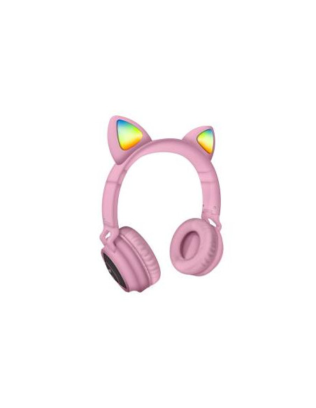 Techmade Cuffie Funny Led BT + Microfono Pink