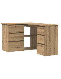 Scrivania Angolo Rovere Artigianale 145x100x76 cm Truciolato