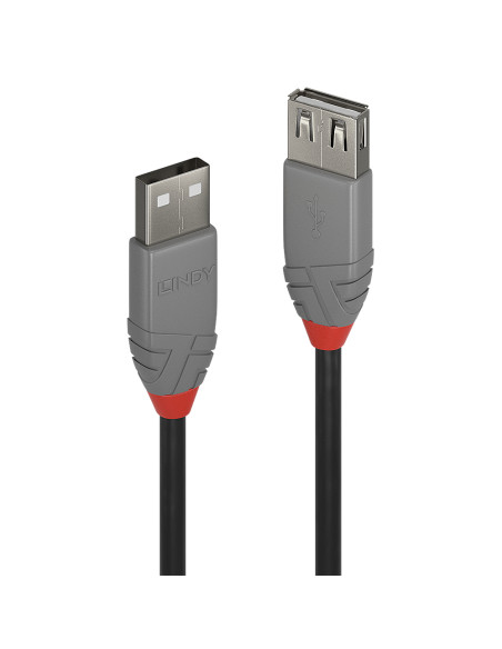 Lindy 36704 cavo USB USB 2.0 3 m USB A Nero, Grigio