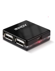Lindy 42742 hub di interfaccia 480 Mbit/s Nero