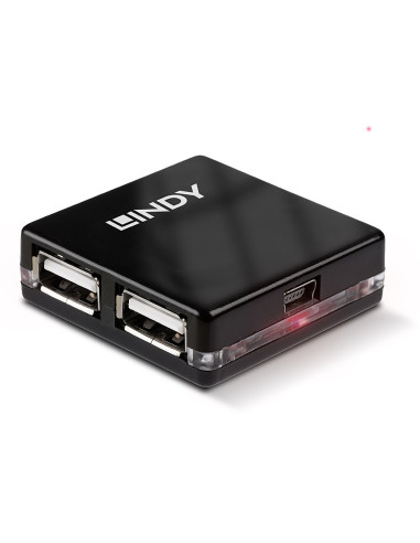 Lindy 42742 hub di interfaccia 480 Mbit/s Nero