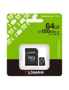 Kingston Micro SD 64GB Cl10Canvas S.Plus SDCS3/64GB +Ad.SD
