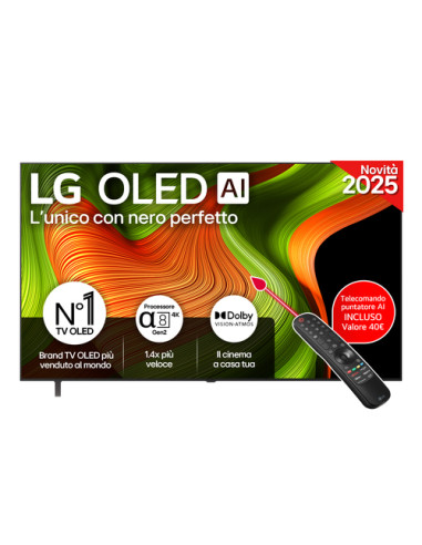 LG OLED AI OLED77B56LA TV Serie B5 77'' 4K, α8 Gen2, Dolby Vision, 20W, 4 HDMI con VRR 120Hz, G-Sync, Smart TV WebOS 25