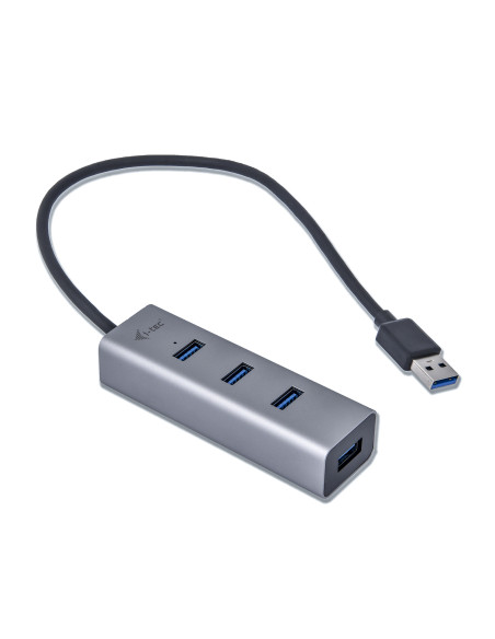 i-tec Metal U3HUBMETAL403 hub di interfaccia USB 3.2 Gen 1 (3.1 Gen 1) Type-A 5000 Mbit/s Grigio