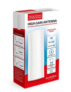 Superior Antenna TV Amplificata per Esterni DVB-2 IPX4 SUPNAO001