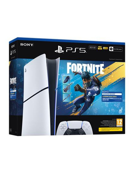 Sony PlayStation 5 Digital Edition - Fortnite Flowering Chaos Bundle 825 GB Wi-Fi Nero, Bianco