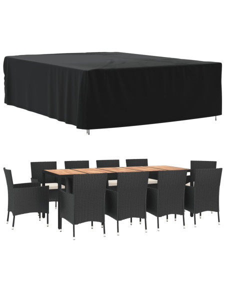 Copertura per Mobili da Giardino Nera 350x260x90 cm 420D Oxford