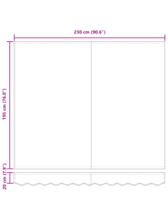 Tenda Retrattile Antracite 250 x 200 cm Tessuto