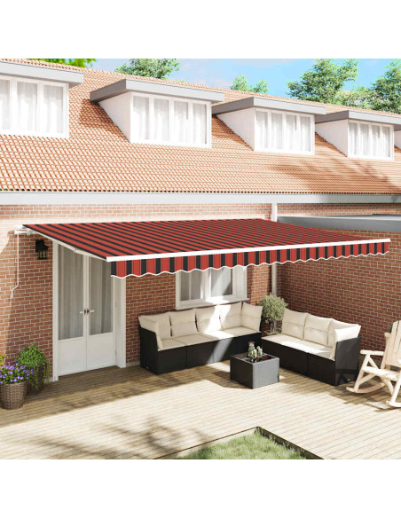 Tenda Retrattile Arancione e Marrone 500 × 350 cm