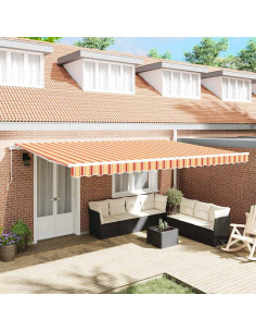 Tenda Retrattile Giallo e Arancione 500 × 350 cm