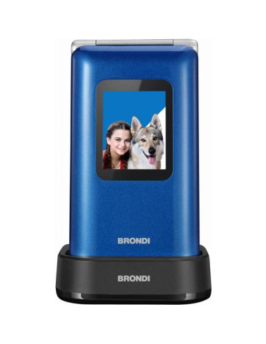 Brondi Amico Prezioso 7,11 cm (2.8") Blu Telefono per anziani
