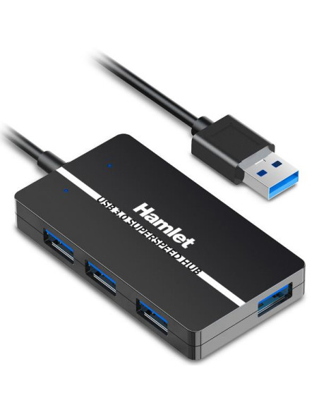 HUB USB3.0 SLIM 4 PORTE 5.0GBPS
