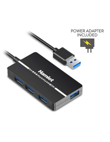 HUB USB3.0 SLIM 4P. 5GBPS ALIM.10W