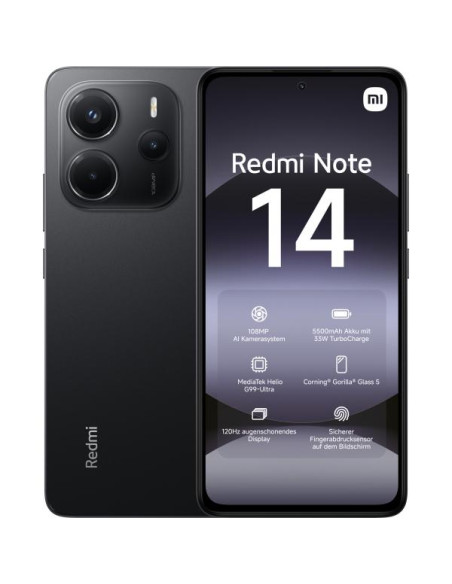 Xiaomi Redmi Note 14 16,9 cm (6.67") Dual SIM ibrida 4G USB tipo-C 6 GB 128 GB 5500 mAh Nero