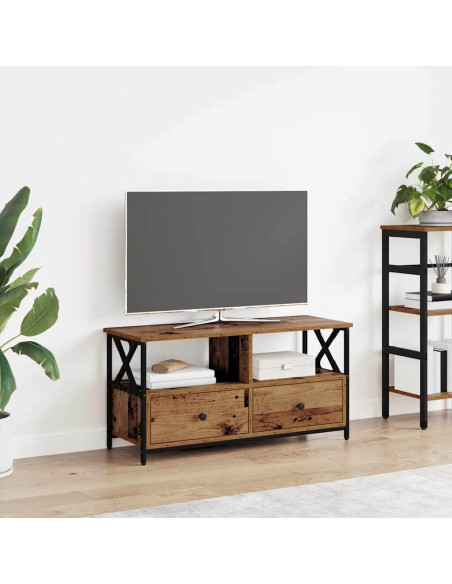 Mobile TV con cassetto Legno vecchio 90 x 33 x 45 cm