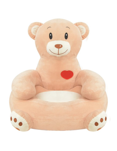 Poltrona in Peluche per Bambini Orsacchiotto Marrone