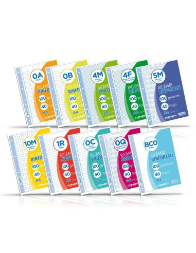 RICAMBI A4 RIGHE B 40FF 100GR