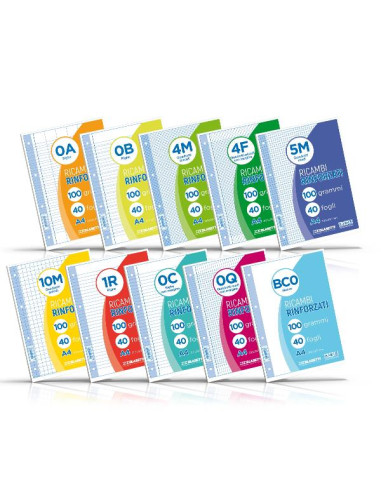 RICAMBI A4 RIGHE 10F 40FF 100GR