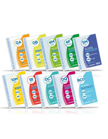 RICAMBI A4 RIGHE 10F 40FF 100GR