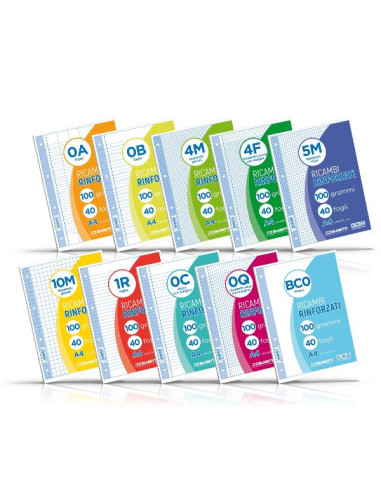 RICAMBI A4 RIGHE 1RC 40FF 100GR