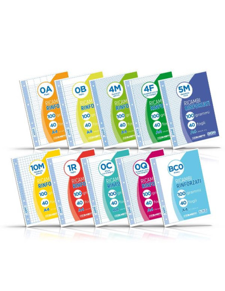 RICAMBI A4 RIGHE 1RC 40FF 100GR