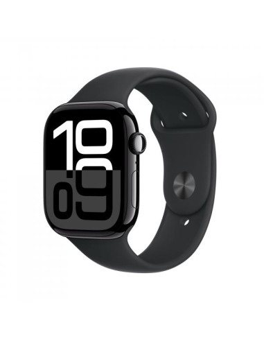 Apple Watch Series 10 Serie 10 GPS 46mm Cassa in Alluminio color Jet Black con Nero Sport Band - M/L