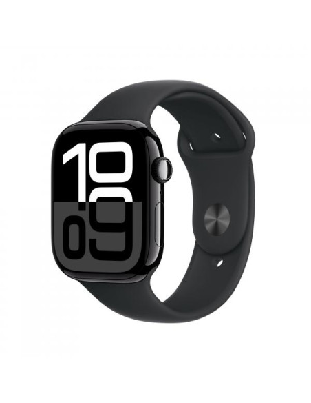 Apple Watch Series 10 Serie 10 GPS 46mm Cassa in Alluminio color Jet Black con Nero Sport Band - M/L