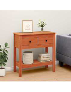 Tavolo consolle con cassetto Marrone cerato 75 x 35 x 75 cm