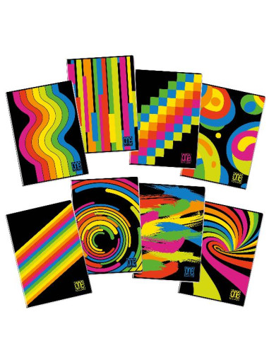 CF10 QUADERNO BLACK FLUO A4 80G 4M