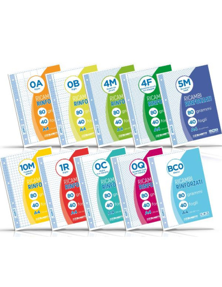 RICAMBI A4 QUADRI 5MM 40FF