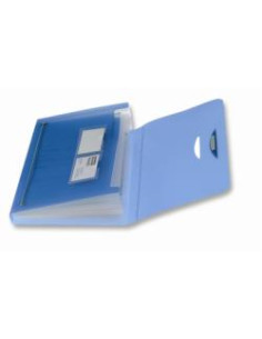 CARTELLA SOFFIETTO TRASPARENTE BLU