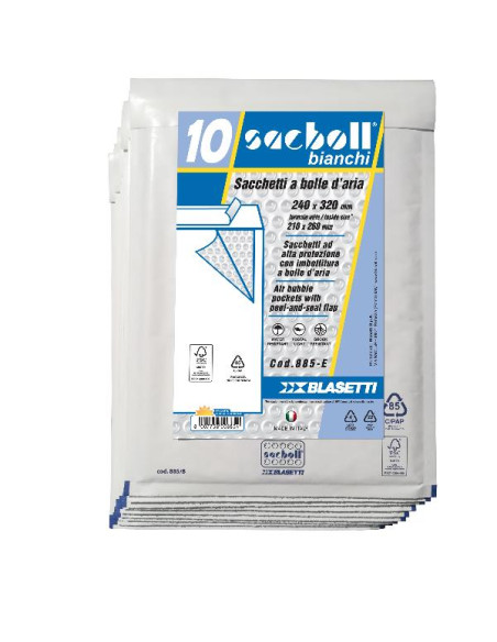 CF10 SACCO IMBOT/BIANCO 24X32CM